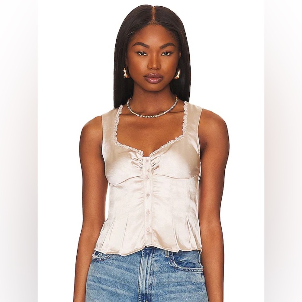 More to Come Bustier Silk Top